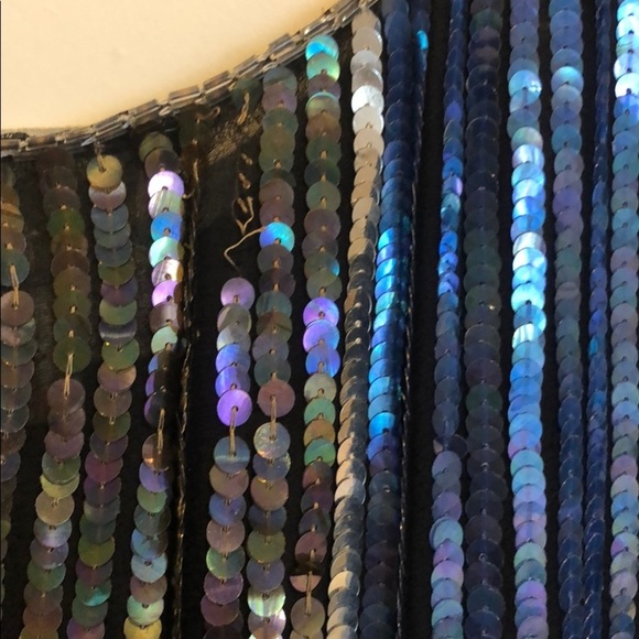 70’s vintage all sequin striped top! Hippie chic L - Picture 5 of 8